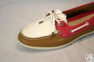 SPERRY Top Sider Montauk Tan/Pink Womens Boat Shoes  