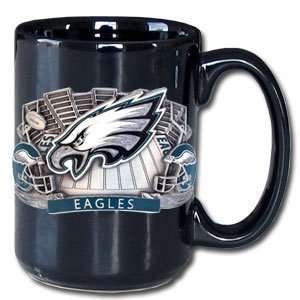  NFL Coffee Mug   Pewter Logo Philadelphia Eagles: Sports 