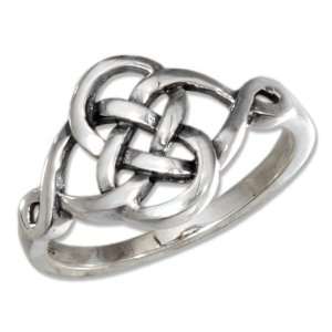   Sterling Silver Celtic Figure Eight Knot Ring (size 09).: Jewelry
