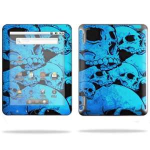   Vinyl Skin Decal Cover for Coby Kyros MID8024 Tablet Skins Blue Skulls