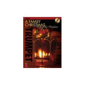   Family Christmas Around the Fireplace Trumpet Musical Instruments