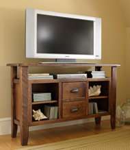 Rustic Wooden Entertainment Console