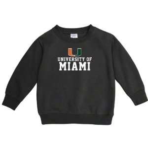  Miami Hurricanes Black Toddler Formal Crewneck Sweatshirt 