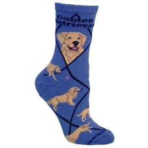   Golden Retriever Fun Novelty Pet Dog Blue Socks: Everything Else