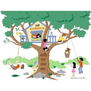  ON SALE Treetop Clubhouse Paint by Number Wall Mural