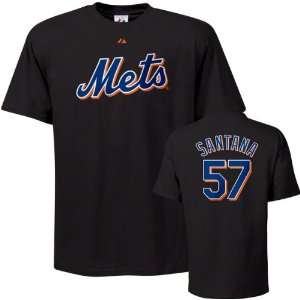   New York Mets Name and Number T Shirt #57 Santana: Sports & Outdoors