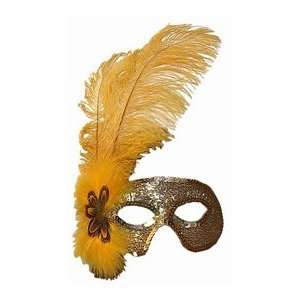  Mardi Gras Mask Gold Feathered [Toy]: Everything Else