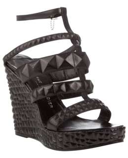 Rodolphe Menudier Strappy Leather Platform Wedge Sandals   Biondini 