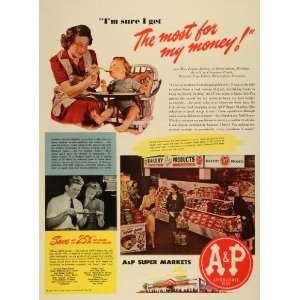  1943 Ad Atlantic & Pacific Tea Co A&P Super Markets Home 