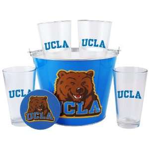  UCLA Pint Glasses and Beer Bucket Set  UCLA Gift Set 