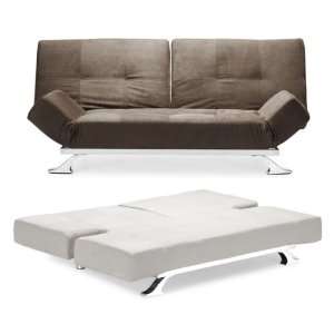  Modern Chunky Microfiber Convertible Sofa