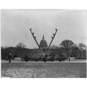   for Victory,ladders from two fire engines,Capitol