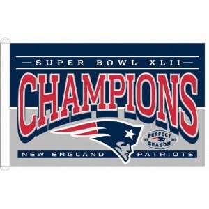 New England Patriots Super Bowl XLII Champions 3x5 Flag:  