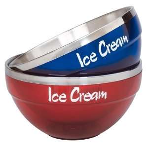 Promotional Acrylic/Stainless Liner Ice Cream Bowl (144)   Customized 