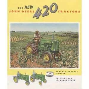  John Deere 07102 JD New 420 Tractor Canvas Art