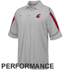   State Cougars Gray Stiff Arm Performance Polo