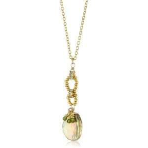  Diane Yang Aasha Gold Keshi Pearl Drop Pendant Jewelry