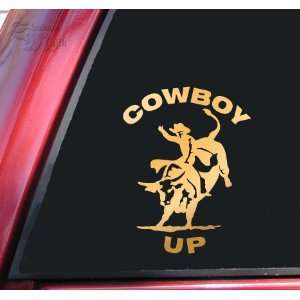  Cowboy Up Bull Rider Rodeo Vinyl Decal Sticker   Mirror 
