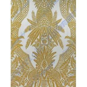  Scalamandre East India Linen   Oro e Bianco Fabric Arts 
