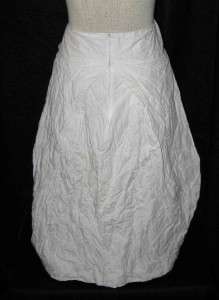 LILITH of France White Crinkled Skirt Sz M US; 40 FR  