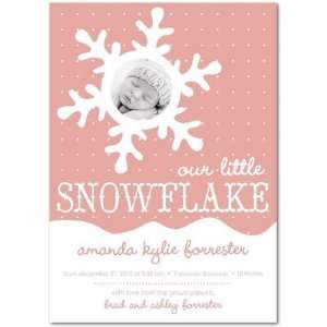   Girl Birth Announcements   Baby Snowflake: Girl By Louella Press