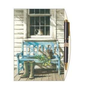  Porch Bench Hardbound Journal with Pen