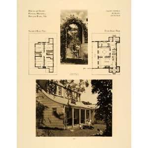 1929 Print Henry Powell Hopkins Home Roland Park Maryland Architecture 