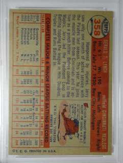 1957 TOPPS BASEBALL #358 JERRY LYNCH PSA NM 7  