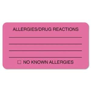    Tabbies Allergies/Drug Reaction Labels TAB01730: Office Products