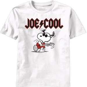 Peanuts Comics Snoopy with Electric Guitar as Joe Cool Tee Shirt Sizes 