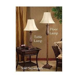  Rococo Floor Lamp and Table Lamp with Silk Shade