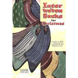 Interwoven Socks 1952 Original Christmas Advertisement