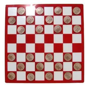   CAMIC designs REP003CKS Laser Etched Gecko Checkers Set: Toys & Games