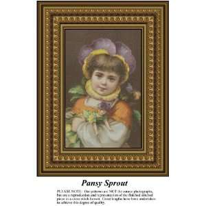  Pansy Sprout, Counted Cross Stitch Patterns PDF Download 