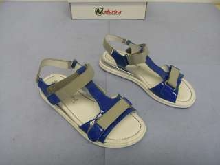Naturino Mädchen Sandalen Schuhe Leder Blau Weiß Gr. 30  