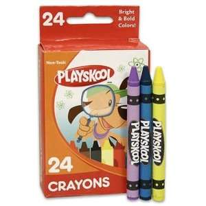  Playskool Bright Crayons, 24 Count Case Pack 48