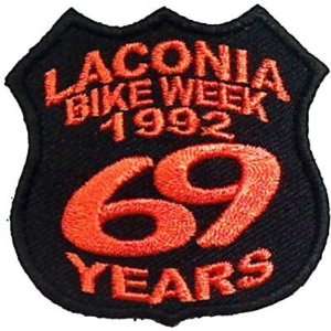  LACONIA Rally 1992 69 Years Quality Biker Vest Patch 