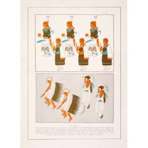  1932 Print Native American Indian Eagle Dance Indigenous Art 