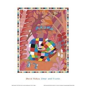 Elmer and Friends   Poster by David McKee (11.75x15.75)  