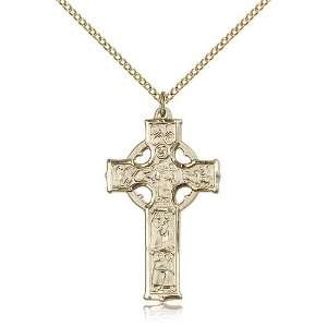   Celtic Cross Pendant Christian Catholic Medal Irish Necklace: Jewelry