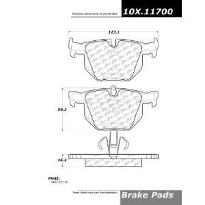  Centric Parts, 100.11700, OEM Brake Pads Automotive