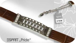 ESPRIT Armband PRIDE 925 Silber + Leder Schmuck 4358376  