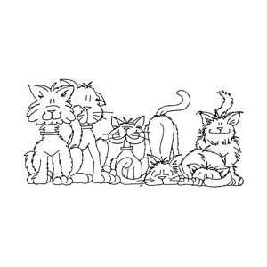  Art Gone Wild Mounted Rubber Stamps Kitty Liter 