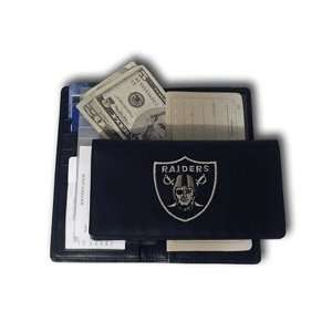    NFL Oakland Raiders Leather Checkbook Cover