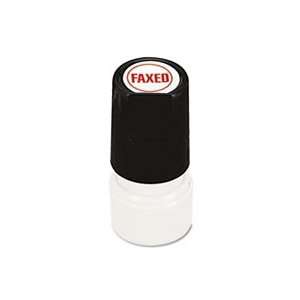   ROUND MESSAGE STAMP, FAXED, PRE INKED/RE INKABLE, RED