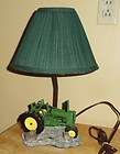 1999 John Deere Tractor Table Lamp green and yellow Dark Green Shade