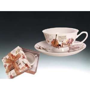  Music Themed Tea or Coffee Cup and Saucer Set with 