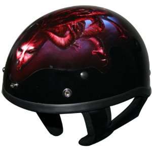  DOT Outlaw EXTREME Edition Glossy Black Medusa Half Face Motorcycle 