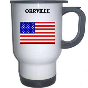  US Flag   Orrville, Ohio (OH) White Stainless Steel Mug 