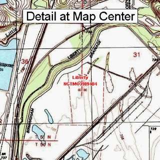  USGS Topographic Quadrangle Map   Liberty, Missouri 